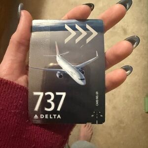 Delta 737 Airplane Design Playing Cards